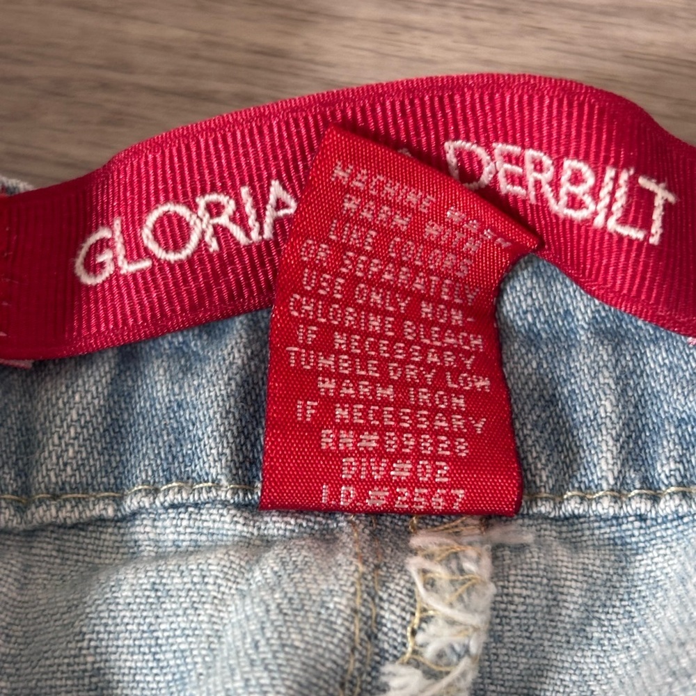 Vintage Gloria Vanderbilt Cotton Denim Wrap Skort Skirt Light Wash Size 14 - Picture 8 of 8